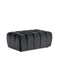 Taburet ELTAP, Lazaro, 100x62x42 cm, lemn/poliester, gri inchis