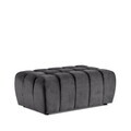 Taburet ELTAP, Lazaro, 100x62x42 cm, lemn/poliester, gri