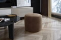 Taburet ELTAP, Linsy, 40x43 cm, lemn/poliester, maro deschis