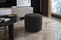 Taburet ELTAP, Linsy, 40x43 cm, lemn/poliester, gri inchis