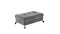Taburet cu spatiu pentru depozitare ELTAP, LoreP-11, Lorelle, 100x70x45 cm, lemn/poliester, gri deschis