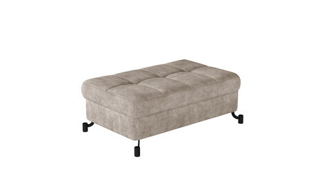 Taburet cu spatiu pentru depozitare ELTAP, LoreP-13, Lorelle, 100x70x45 cm, lemn/poliester, bej inchis