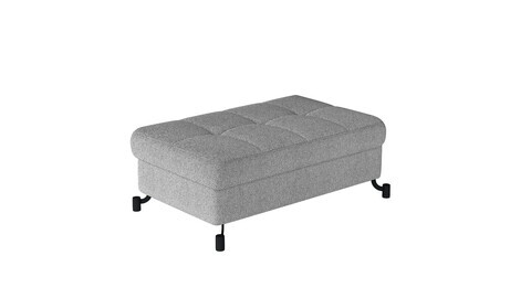 Taburet cu spatiu pentru depozitare ELTAP, LoreP-17, Lorelle, 100x70x45 cm, lemn/poliester, gri deschis