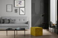 Taburet ELTAP, Nolla, 40x40x41 cm, lemn/poliester, mustar