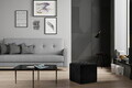 Taburet ELTAP, Nolla, 40x40x41 cm, lemn/poliester, negru