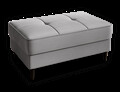 Taburet cu spatiu pentru depozitare ELTAP, BEL-03NU, Bellis, 97x62x42 cm, lemn/poliester, gri deschis