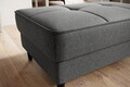 Taburet cu spatiu pentru depozitare ELTAP, BEL-04FL, Bellis, 97x62x42 cm, lemn/poliester, gri inchis