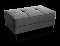 Taburet cu spatiu pentru depozitare ELTAP, BEL-04FL, Bellis, 97x62x42 cm, lemn/poliester, gri inchis