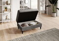 Taburet cu spatiu pentru depozitare ELTAP, BEL-04LO, Bellis, 97x62x42 cm, lemn/poliester, gri