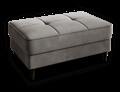 Taburet cu spatiu pentru depozitare ELTAP, BEL-04LO, Bellis, 97x62x42 cm, lemn/poliester, gri