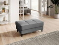 Taburet cu spatiu pentru depozitare ELTAP, BEL-04NU, Bellis, 97x62x42 cm, lemn/poliester, gri deschis