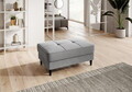 Taburet cu spatiu pentru depozitare ELTAP, BEL-04SO, Bellis, 97x62x42 cm, lemn/poliester, gri deschis