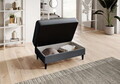 Taburet cu spatiu pentru depozitare ELTAP, BEL-06NU, Bellis, 97x62x42 cm, lemn/poliester, gri