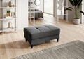 Taburet cu spatiu pentru depozitare ELTAP, BEL-06SO, Bellis, 97x62x42 cm, lemn/poliester, gri inchis