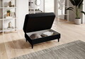 Taburet cu spatiu pentru depozitare ELTAP, BEL-10FL, Bellis, 97x62x42 cm, lemn/poliester, negru