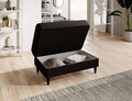 Taburet cu spatiu pentru depozitare ELTAP, BEL-22FL, Bellis, 97x62x42 cm, lemn/poliester, maro inchis