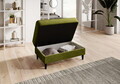 Taburet cu spatiu pentru depozitare ELTAP, BEL-33LO, Bellis, 97x62x42 cm, lemn/poliester, verde olive