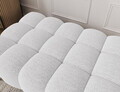 Taburet ELTAP, Ferivo, 137x68x37 cm, lemn/tesatura boucle, alb