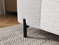Taburet ELTAP, Ferivo, 137x68x37 cm, lemn/tesatura boucle, alb