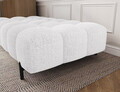 Taburet ELTAP, Ferivo, 137x68x37 cm, lemn/tesatura boucle, alb