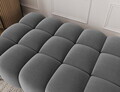 Taburet ELTAP, Ferivo, 137x68x37 cm, lemn/plush din poliester, gri inchis