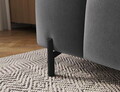 Taburet ELTAP, Ferivo, 137x68x37 cm, lemn/plush din poliester, gri inchis