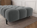 Taburet ELTAP, Ferivo, 137x68x37 cm, lemn/plush din poliester, gri inchis