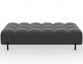 Taburet ELTAP, Ferivo, 137x68x37 cm, lemn/plush din poliester, gri inchis