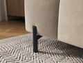 Taburet ELTAP, Ferivo, 137x68x37 cm, lemn/catifea din poliester, bej deschis