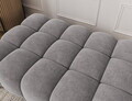 Taburet ELTAP, Ferivo, 137x68x37 cm, lemn/catifea din poliester, gri