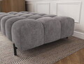Taburet ELTAP, Ferivo, 137x68x37 cm, lemn/catifea din poliester, gri