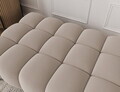 Taburet ELTAP, Ferivo, 137x68x37 cm, lemn/plush din poliester, bej inchis