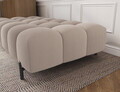 Taburet ELTAP, Ferivo, 137x68x37 cm, lemn/plush din poliester, bej inchis