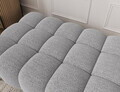 Taburet ELTAP, Ferivo, 137x68x37 cm, lemn/tesatura boucle, gri deschis