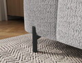 Taburet ELTAP, Ferivo, 137x68x37 cm, lemn/tesatura boucle, gri deschis
