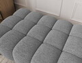 Taburet ELTAP, Ferivo, 137x68x37 cm, lemn/tesatura boucle, gri