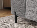 Taburet ELTAP, Ferivo, 137x68x37 cm, lemn/tesatura boucle, gri