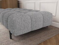 Taburet ELTAP, Ferivo, 137x68x37 cm, lemn/tesatura boucle, gri