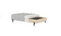 Taburet ELTAP, Ferivo, 137x68x37 cm, lemn/tesatura boucle, gri