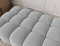 Taburet ELTAP, Ferivo, 137x68x37 cm, lemn/plush din poliester, gri deschis