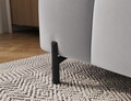 Taburet ELTAP, Ferivo, 137x68x37 cm, lemn/plush din poliester, gri deschis