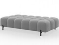Taburet ELTAP, Ferivo, 137x68x37 cm, lemn/plush din poliester, gri deschis