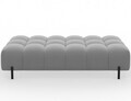 Taburet ELTAP, Ferivo, 137x68x37 cm, lemn/plush din poliester, gri deschis