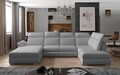 Coltar extensibil stanga 5 locuri ELTAP, Evl-02, Evanell, 336x211x102 cm, lemn/poliester, gri
