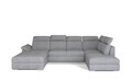Coltar extensibil stanga 5 locuri ELTAP, Evl-02, Evanell, 336x211x102 cm, lemn/poliester, gri