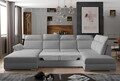 Coltar extensibil stanga 5 locuri ELTAP, Evl-02, Evanell, 336x211x102 cm, lemn/poliester, gri