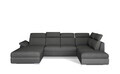 Coltar extensibil stanga 5 locuri ELTAP, Evl-13, Evanell, 336x211x102 cm, lemn/poliester, gri inchis/gri