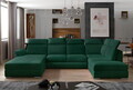 Coltar extensibil stanga 5 locuri ELTAP, Evl-19, Evanell, 336x211x102 cm, lemn/poliester, verde inchis