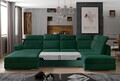 Coltar extensibil stanga 5 locuri ELTAP, Evl-19, Evanell, 336x211x102 cm, lemn/poliester, verde inchis
