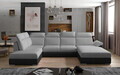 Coltar extensibil dreapta 5 locuri ELTAP, Evl-25, Evanell, 336x211x102 cm, lemn/poliester, gri/negru